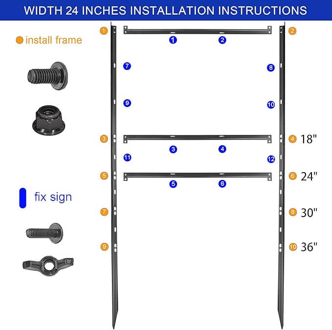 Adjustable H Frame Real Estate Yard Sign