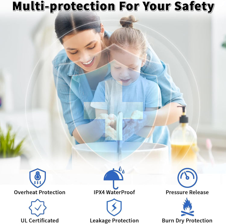 Compact 2.5 Gallon Electric Water Heater: 1500W Under-Sink Hot Water Solution