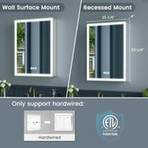 16x24 Inch Medicine Cabinet with Dimmable Lights