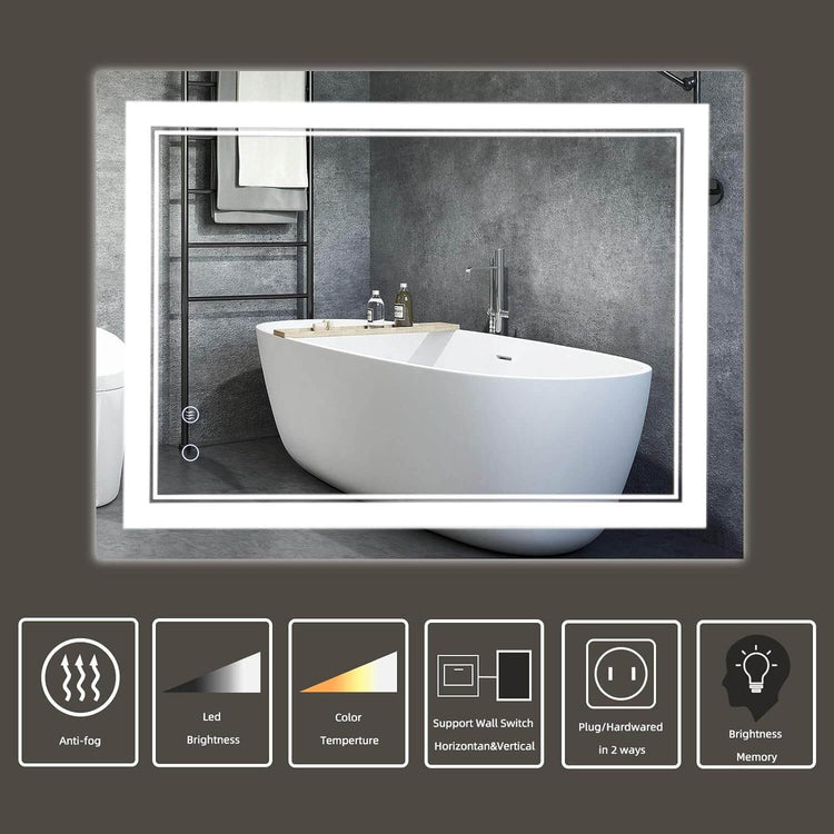 28" LED Bathroom Mirror