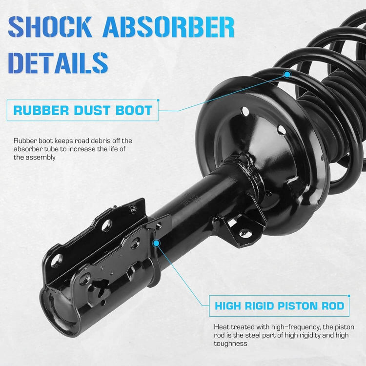 Premium Front Struts w/Coil Springs Shock Absorbers
