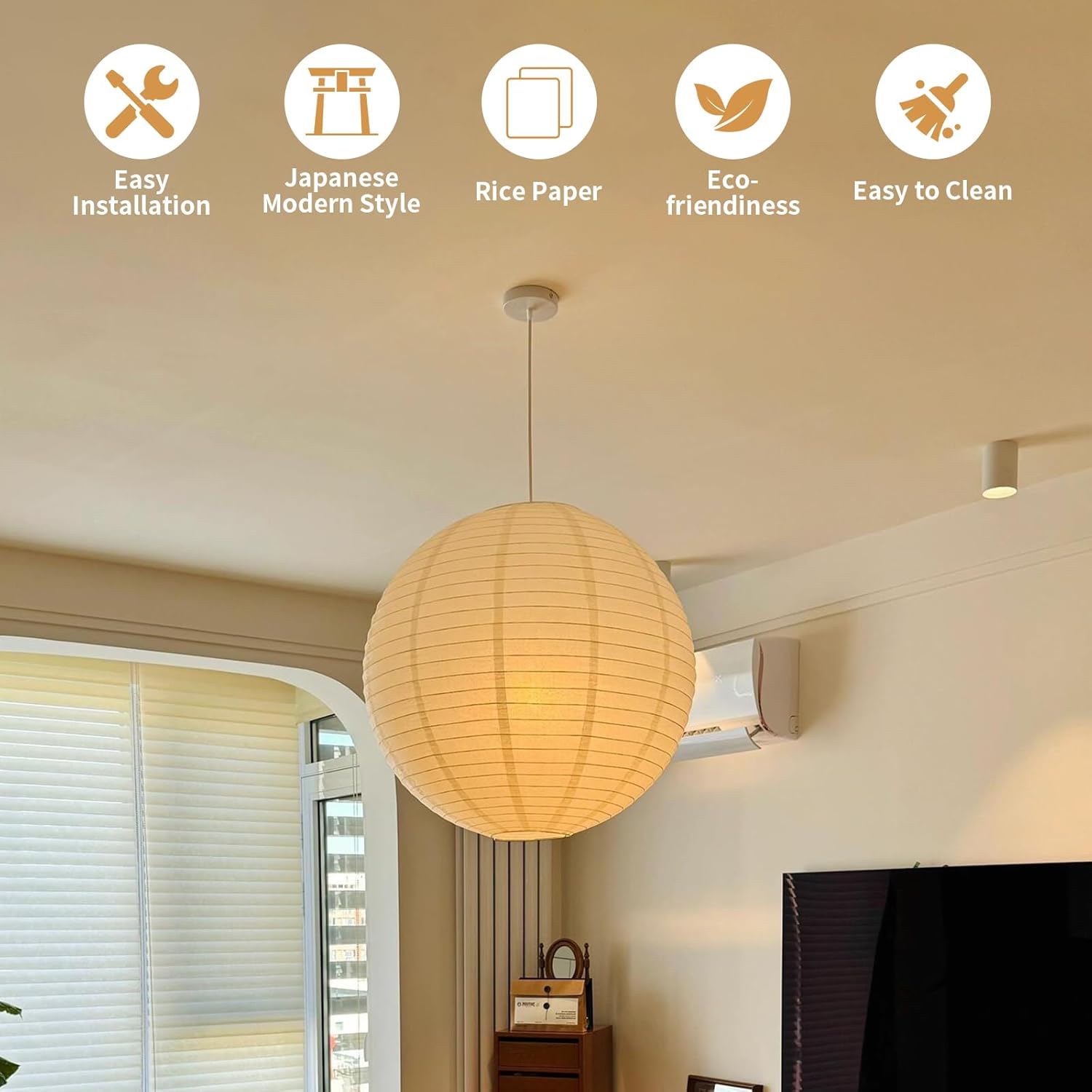 Round White Paper Lantern