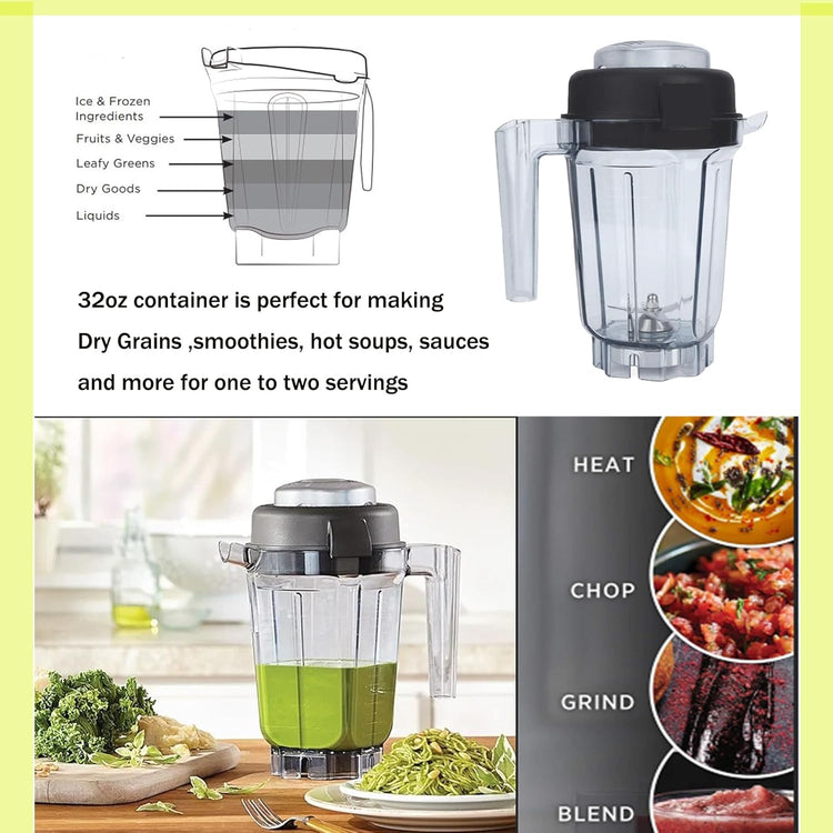 32oz Vitamix Replacement Blender Pitcher for 5200 6300 E310 E320 Series