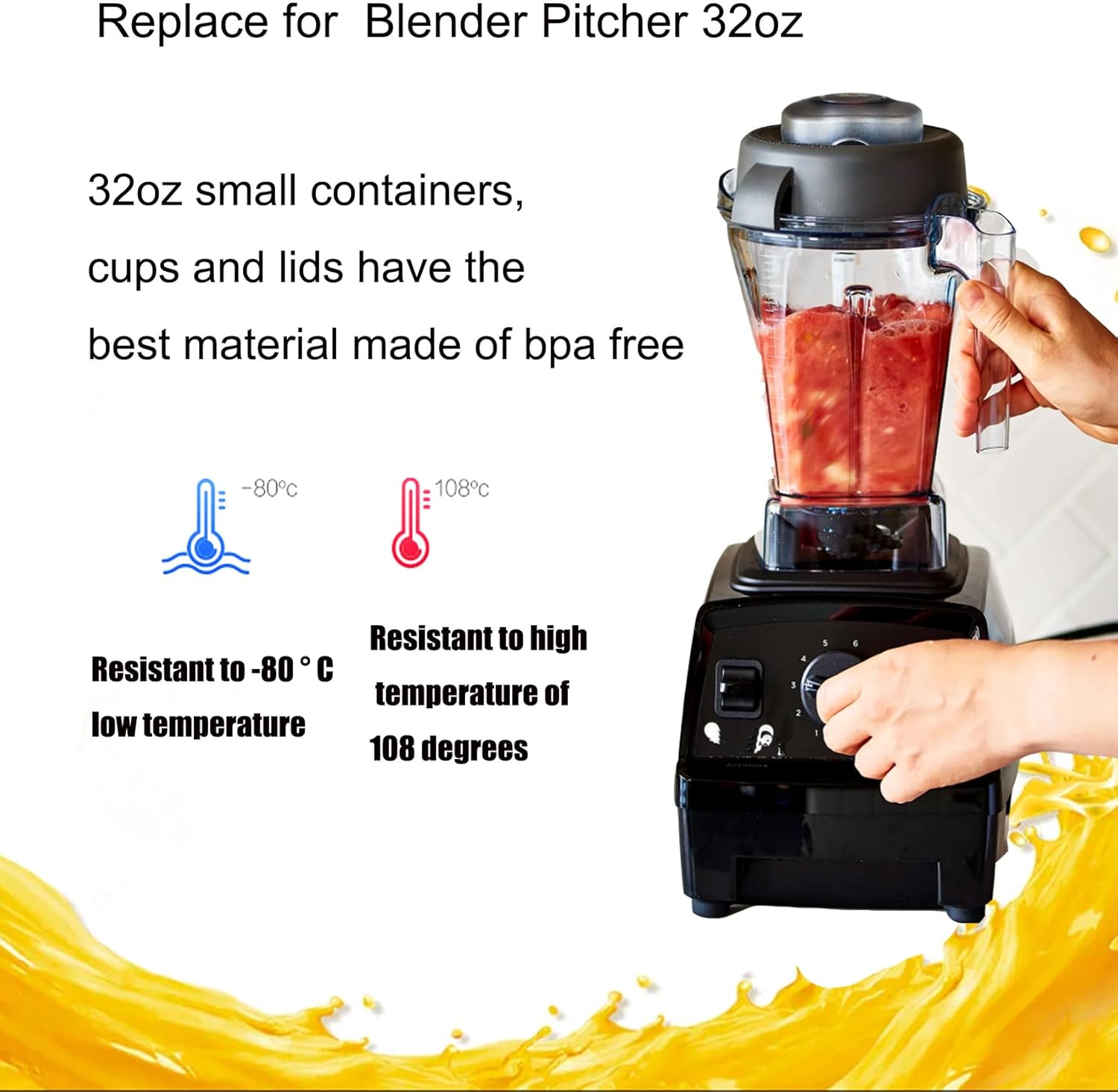 32oz Vitamix Replacement Blender Pitcher for 5200 6300 E310 E320 Series