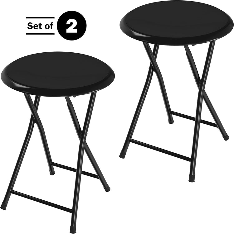 Lavish Home Folding Bar Stools Black