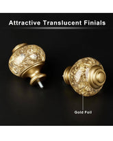 Double Curtain Rods 36-72" Warm Gold