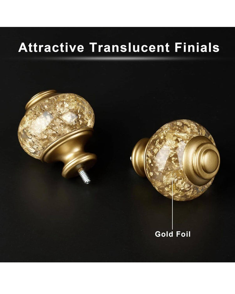Double Curtain Rods 36-72" Warm Gold