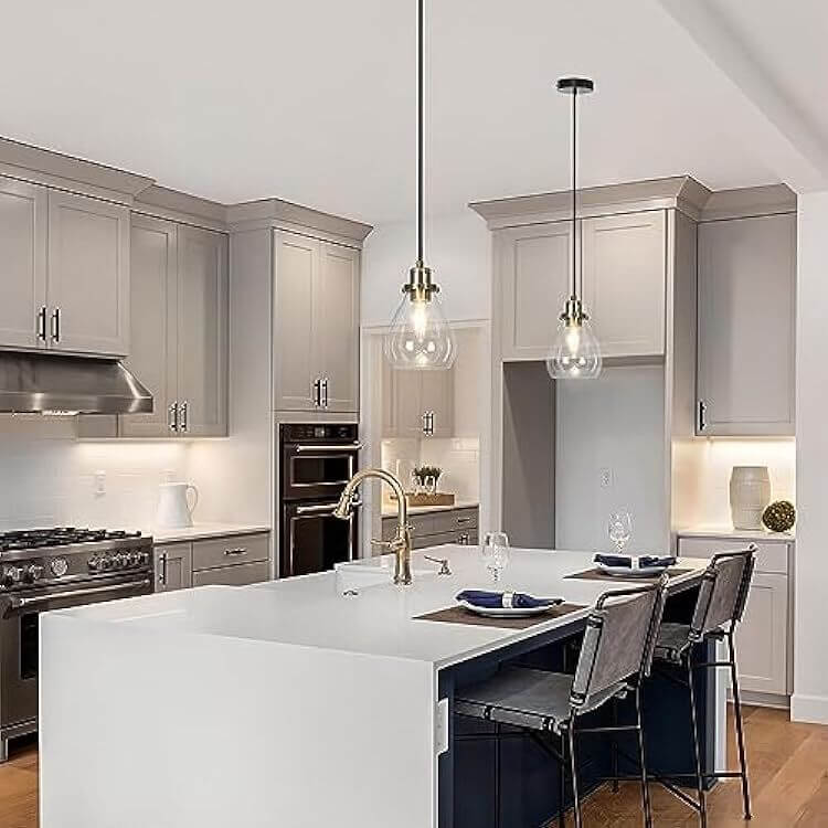 Modern Gold Glass Pendant Light