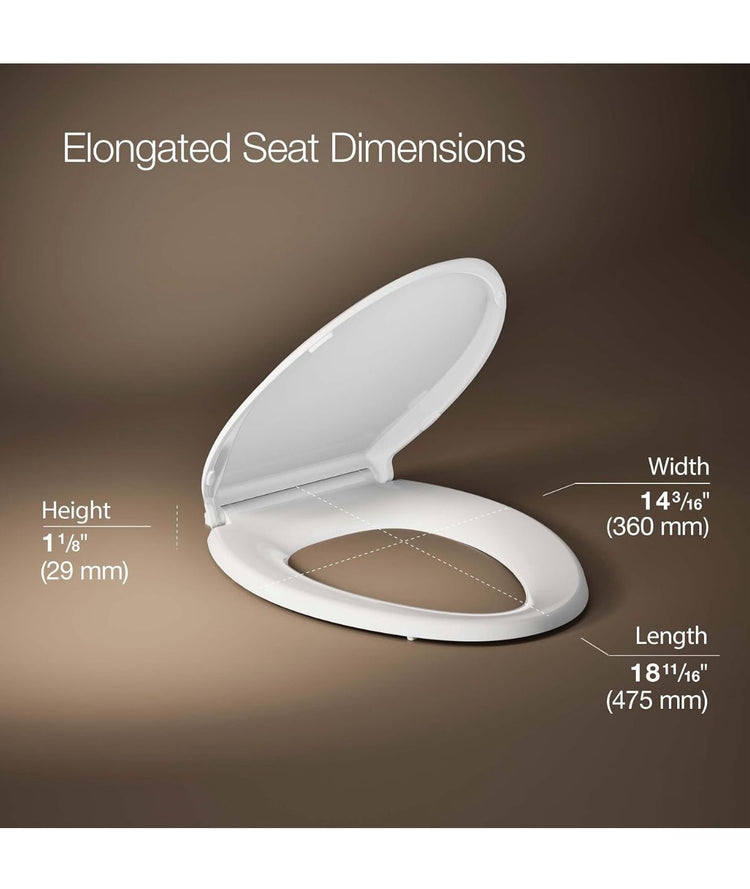 Kohler Elongated White Toilet Seat