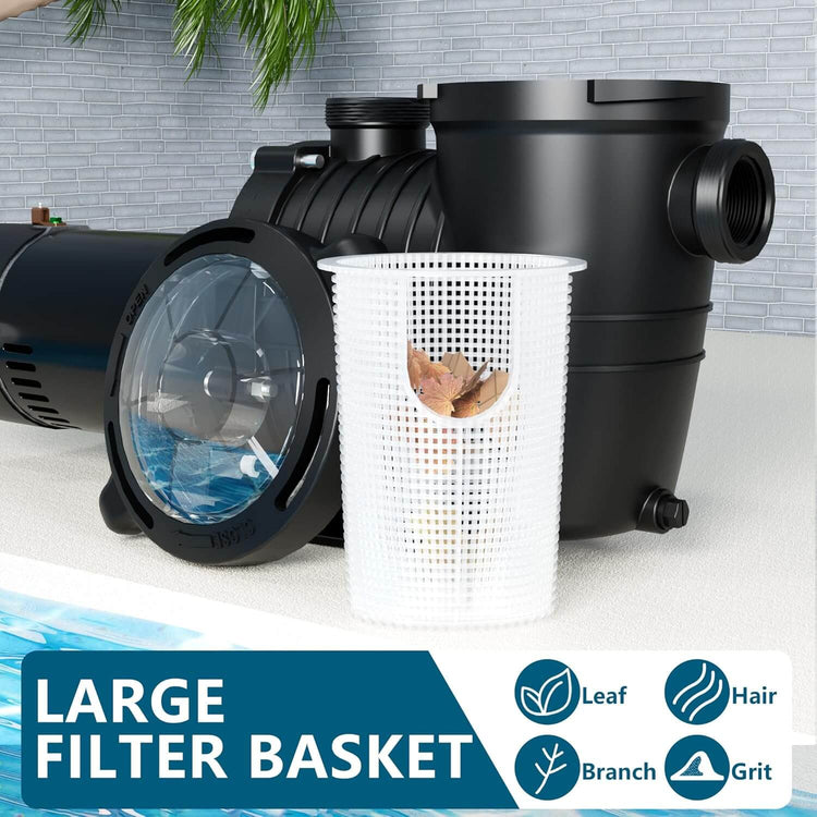 LANCHEZ 1.5HP Dual Speed Above Ground Pool Pump