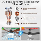 72 Inch Ceiling Fan with Lights and Remote Control
