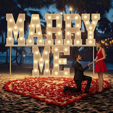Marry Me Light Up Letters