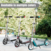 LEEYV Adjustable Height Foldable Kick Scooter for Kids and Adults with Big Wheels