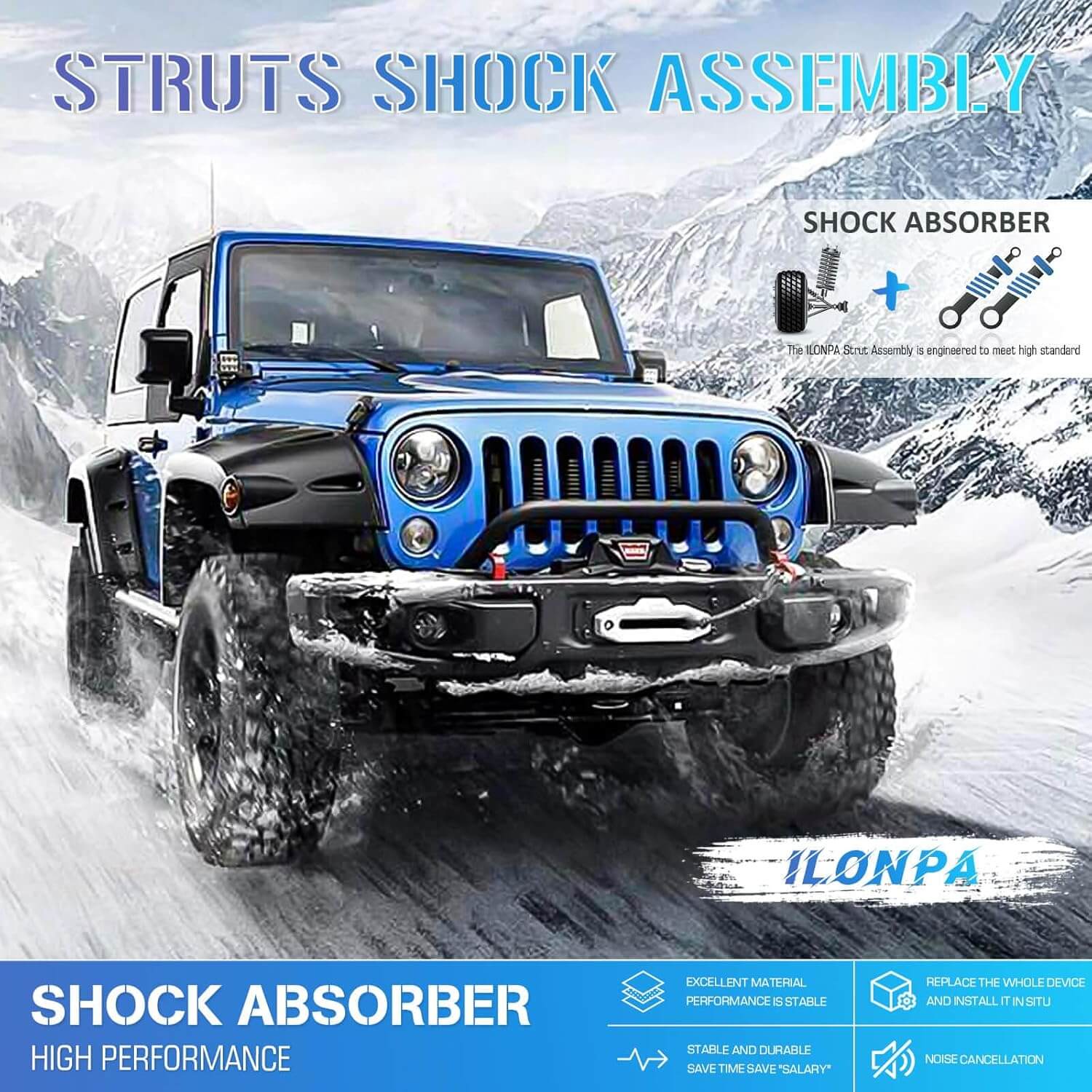 Premium Front Struts w/Coil Springs Shock Absorbers
