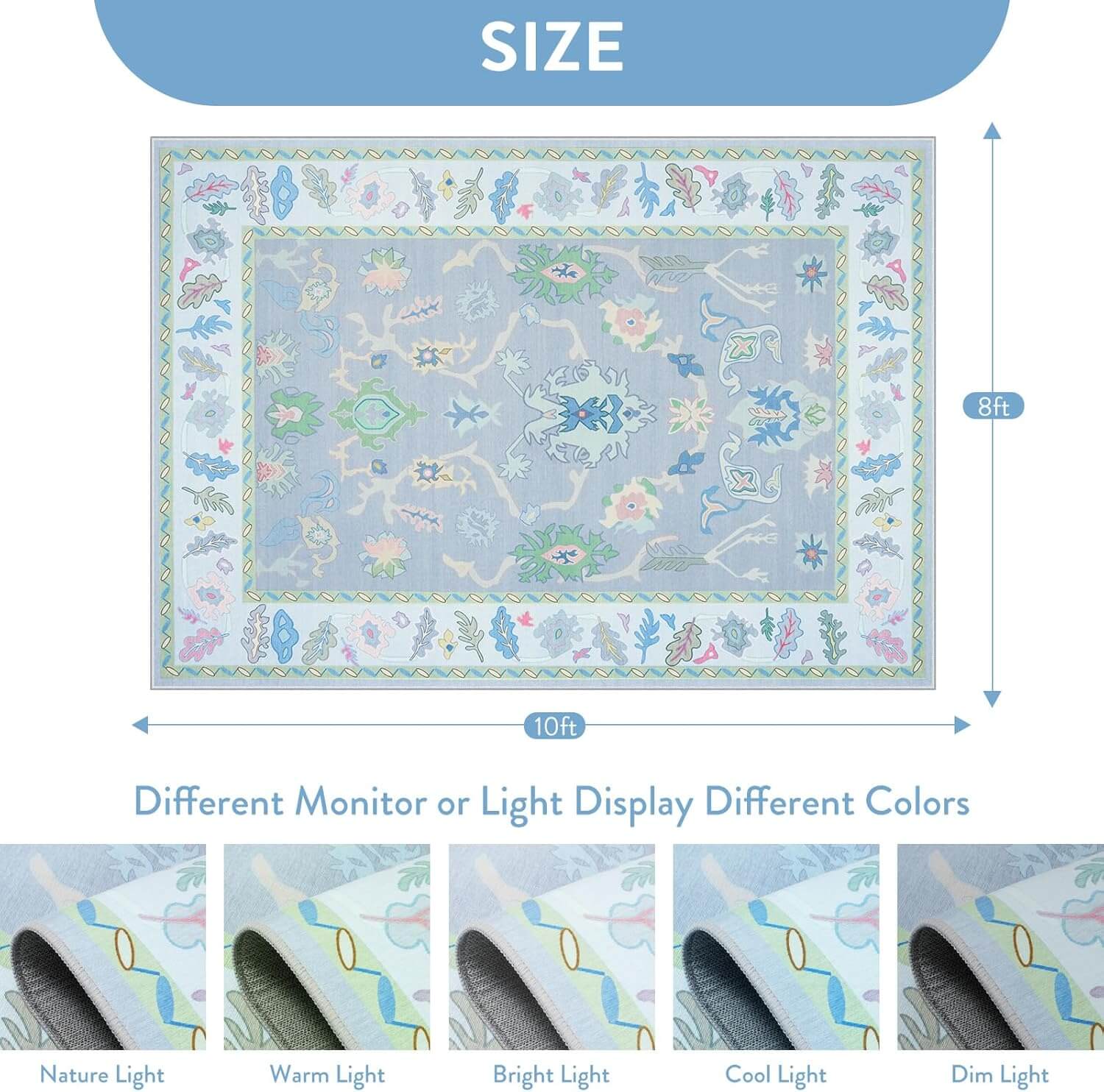 LIVEBOX Non Slip Turkish Rug
