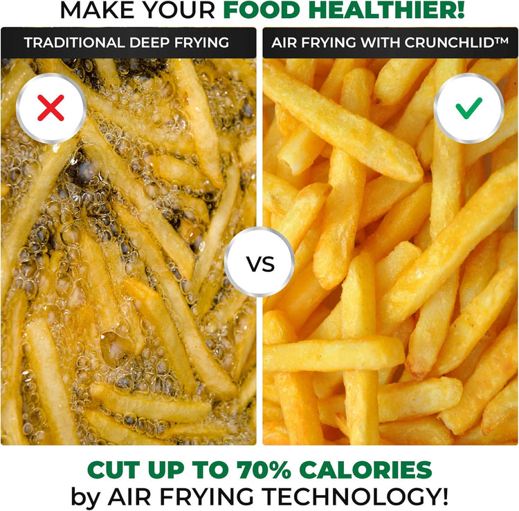 7-in-1 Air Fryer Lid for Instant Pot, Pressure Cooker Attachment & Accessory