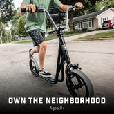 Mongoose Trace Air Scooter: 12-inch Air Tires for Smooth Ride & Fun