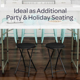 Lavish Home Folding Bar Stools Black