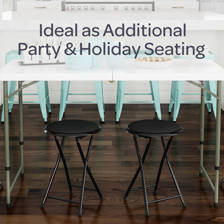 Lavish Home Folding Bar Stools Black