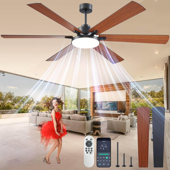 72 Inch Ceiling Fan with Lights and Remote Control