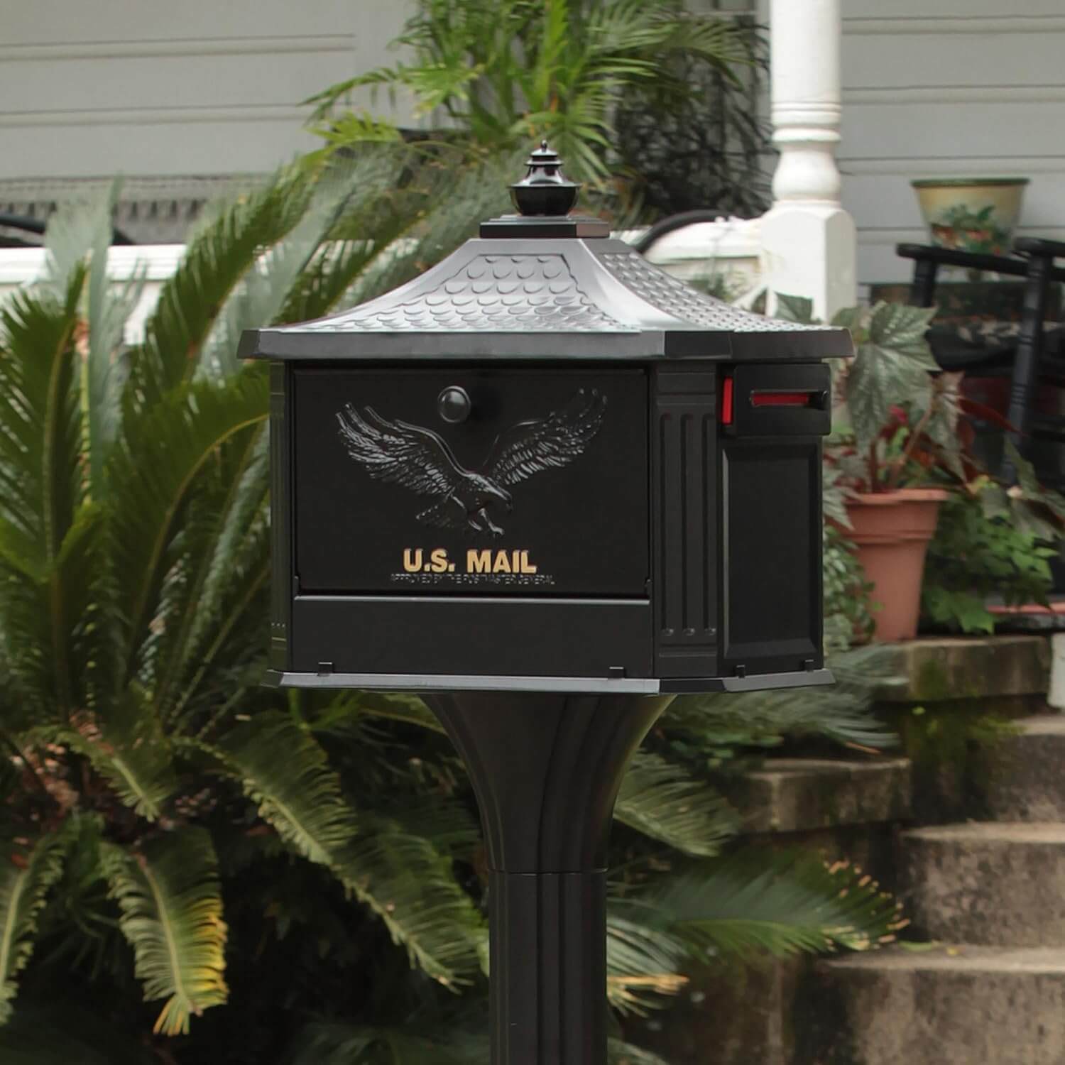 Secure Locking Mailbox Black Large