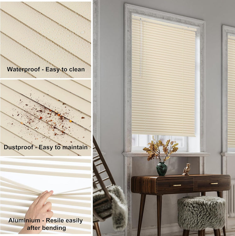 Cordless Aluminum Mini Blind 1" Slat
