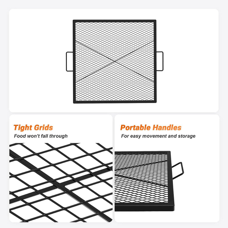 Onlyfire 30-Inch Square Fire Pit Cooking Grate