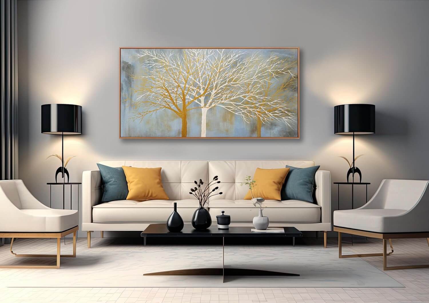 White Birch Trees Wall Art