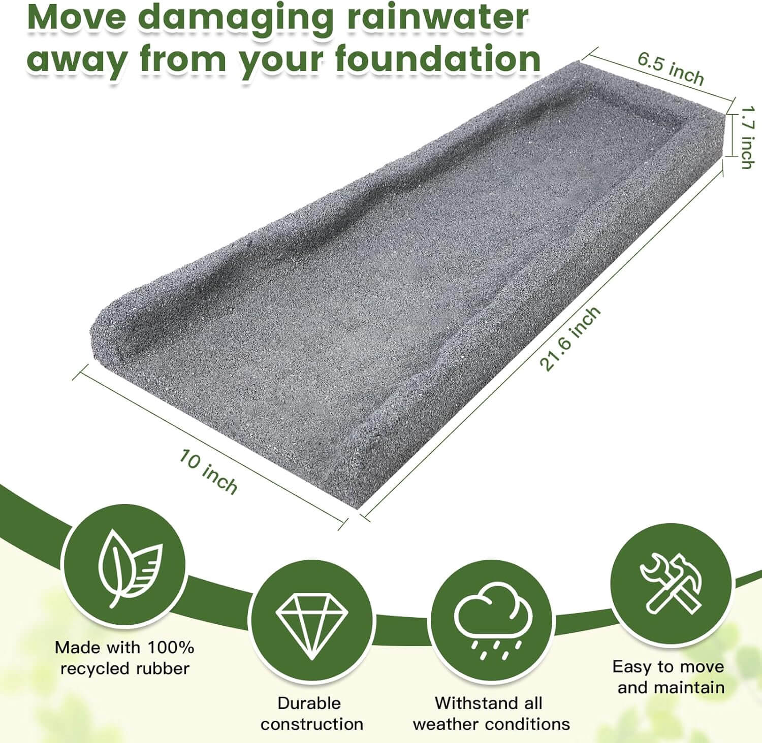 Rubber Splash Block Downspout