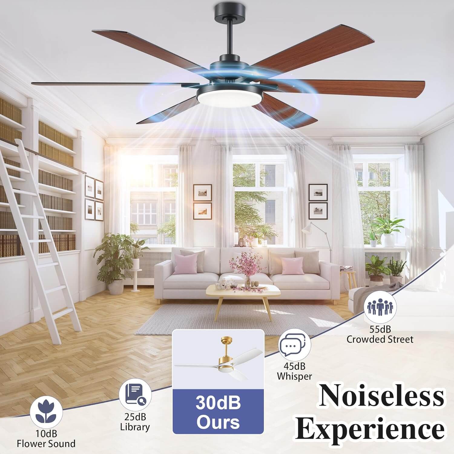 72 Inch Ceiling Fan with Lights and Remote Control