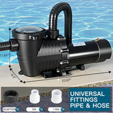 LANCHEZ 1.5HP Dual Speed Above Ground Pool Pump