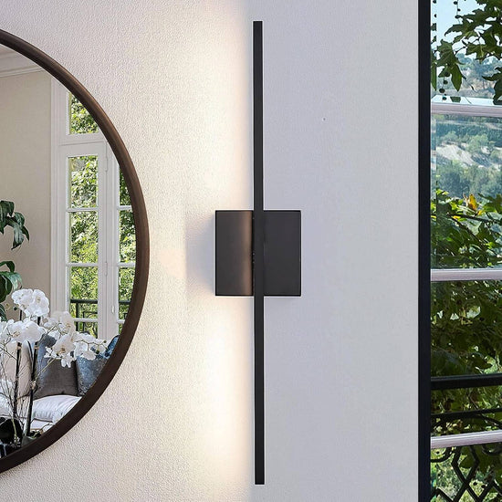 Black 24-Inch Dimmable LED Bathroom Vanity Lighting