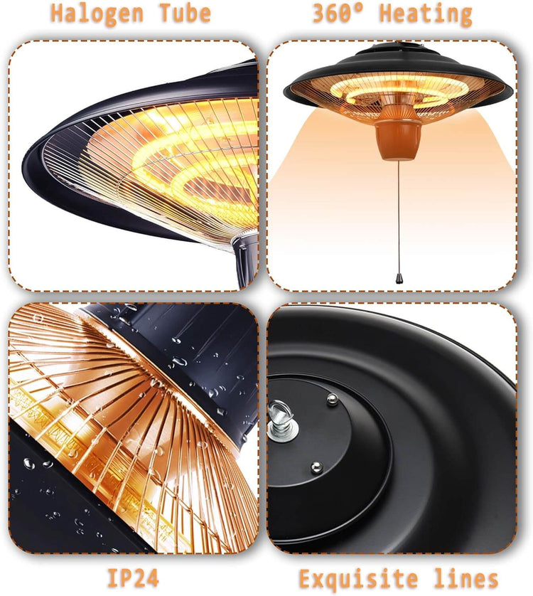 DONYER POWER 1500W Electric Patio Heater