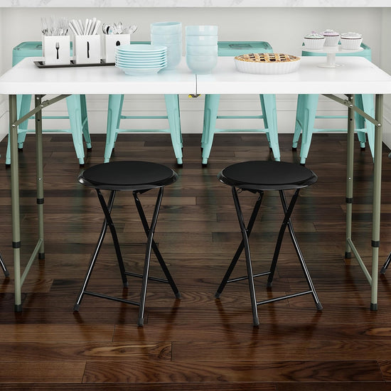 Lavish Home Folding Bar Stools Black