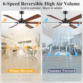 72 Inch Ceiling Fan with Lights and Remote Control
