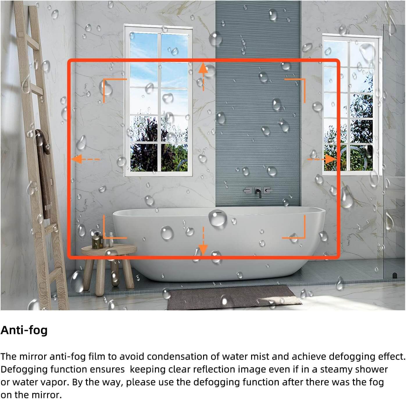 28" LED Bathroom Mirror