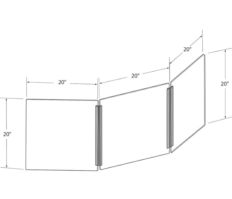 Portable Plexiglass Sneeze Guard