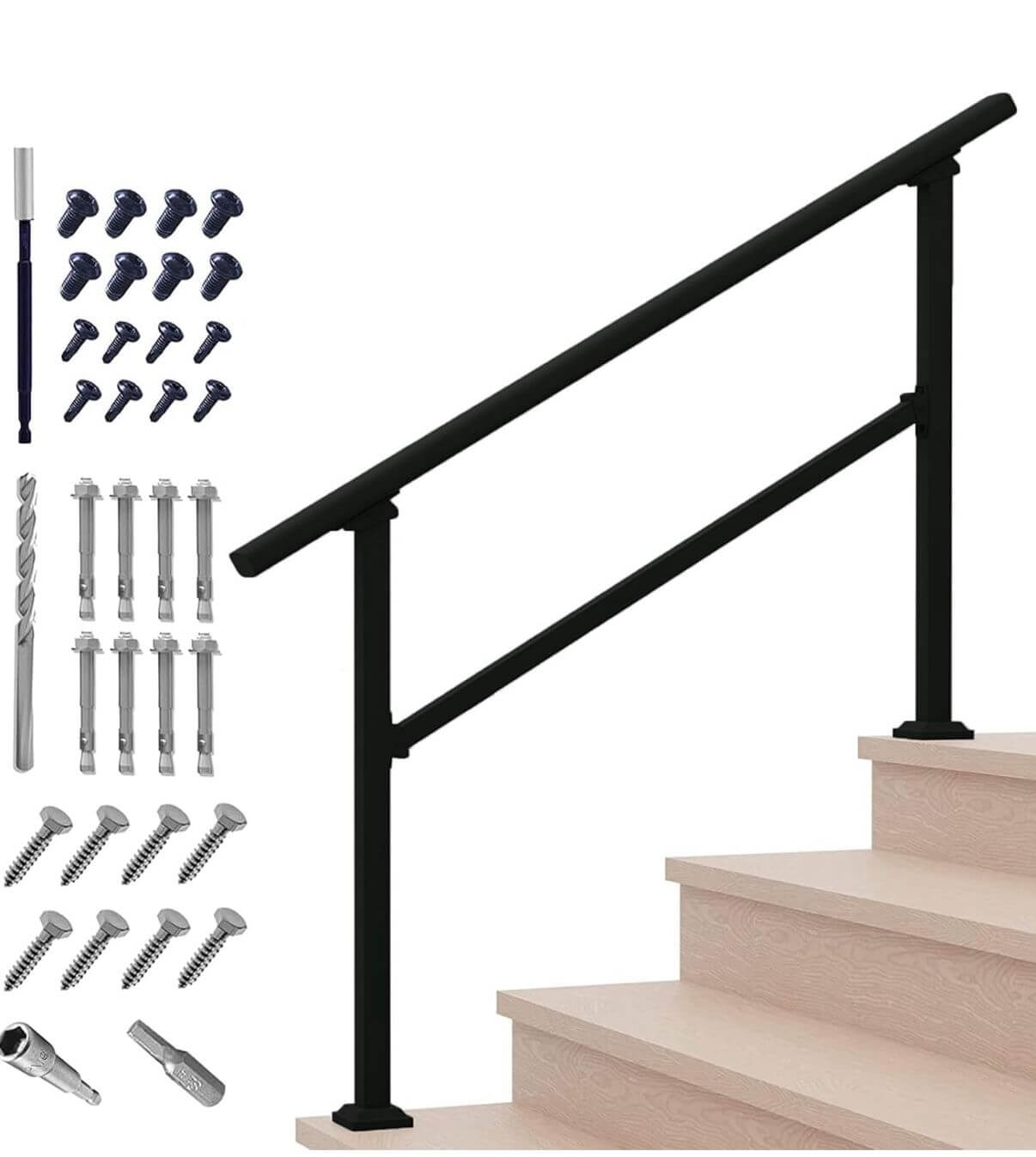 Wrought Iron Handrail Outdoor Steps
