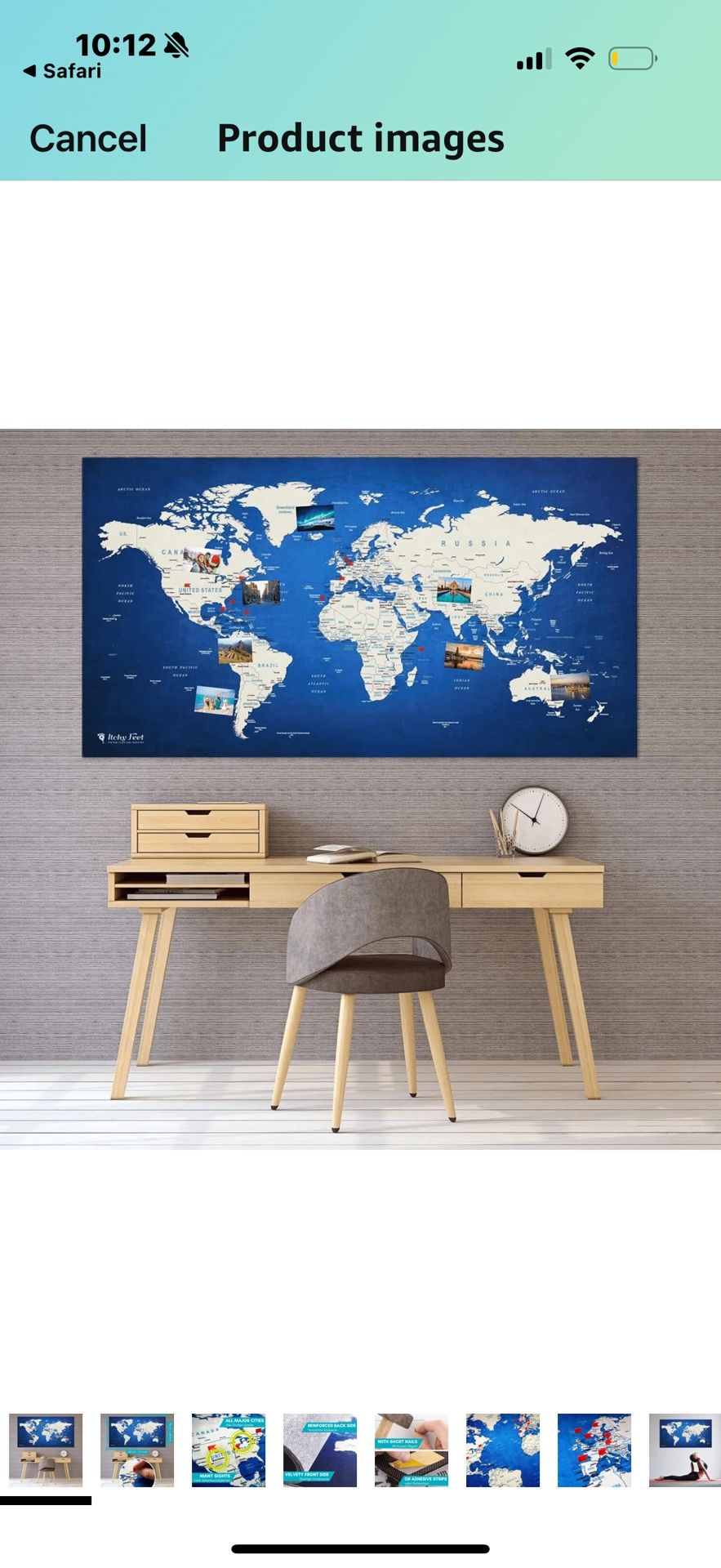 World Map XXL Fleece Wall Hanging