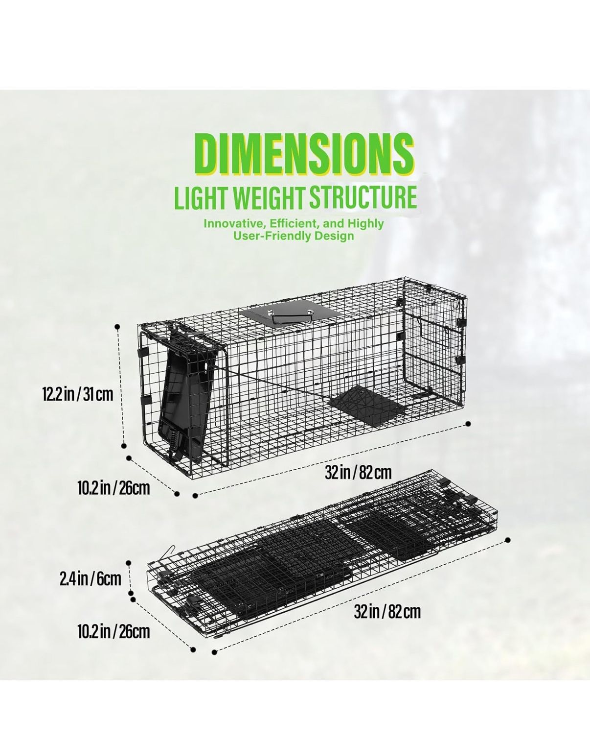 Humane Folding Animal Trap
