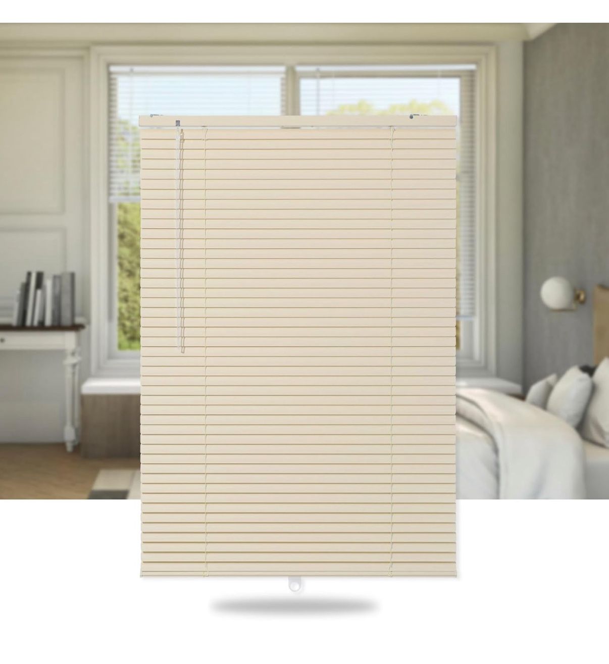 Beige Vinyl L Blind 38"W x 72"H