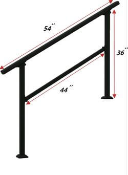 Wrought Iron Handrail Outdoor Steps