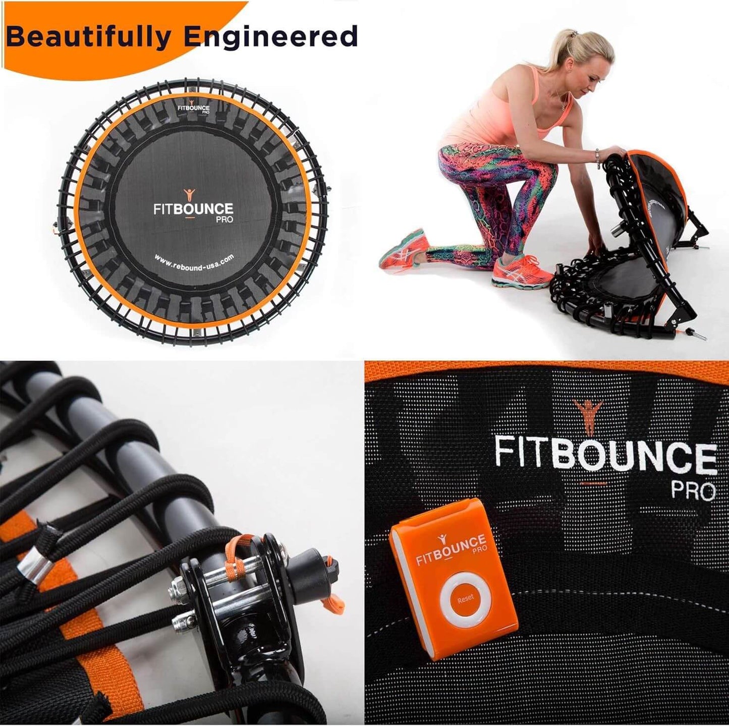 FIT Bounce PRO XL Premium Bungee Rebounder Trampoline