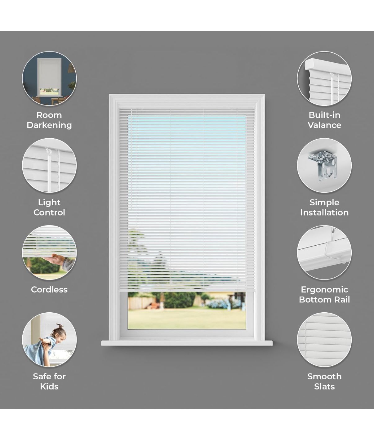 Cordless Room Darkening Mini Blinds