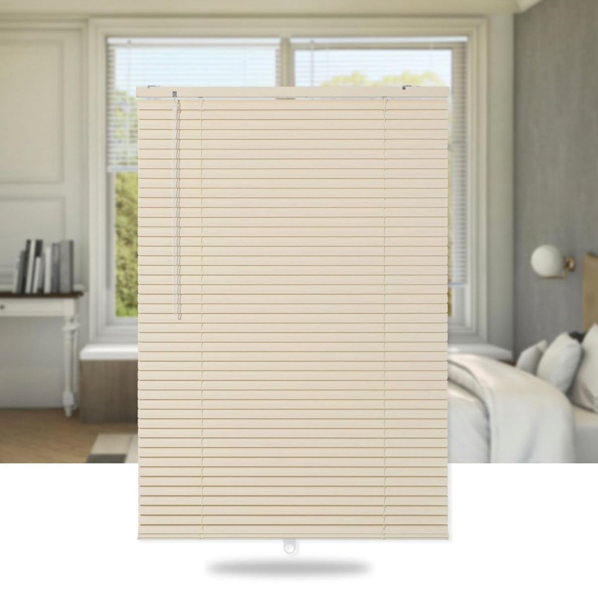 Beige Vinyl L Blind 38"W x 72"H
