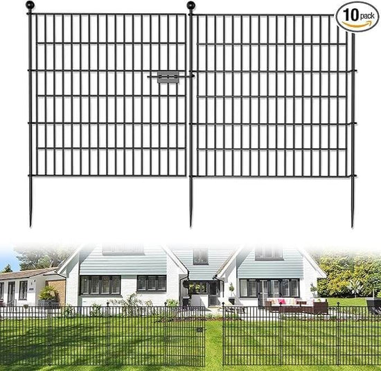 10 Panels No Dig Decorative Outdoor Fence