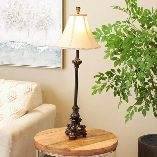 Deco 79 Polystone Buffet Lamp