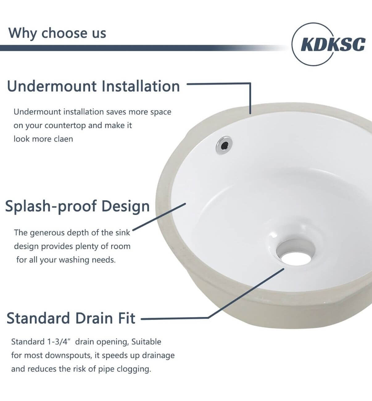 White Ceramic Bathroom Sink