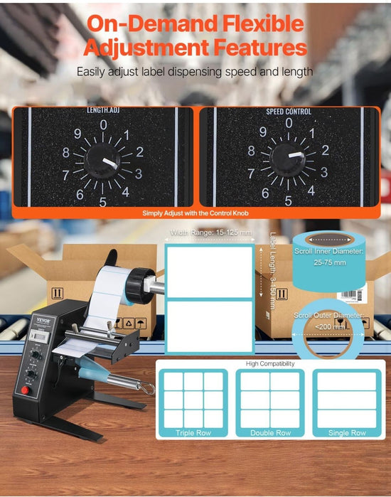 110V Automatic Auto Label Dispenser Stripper Separating Machine Electric Premium