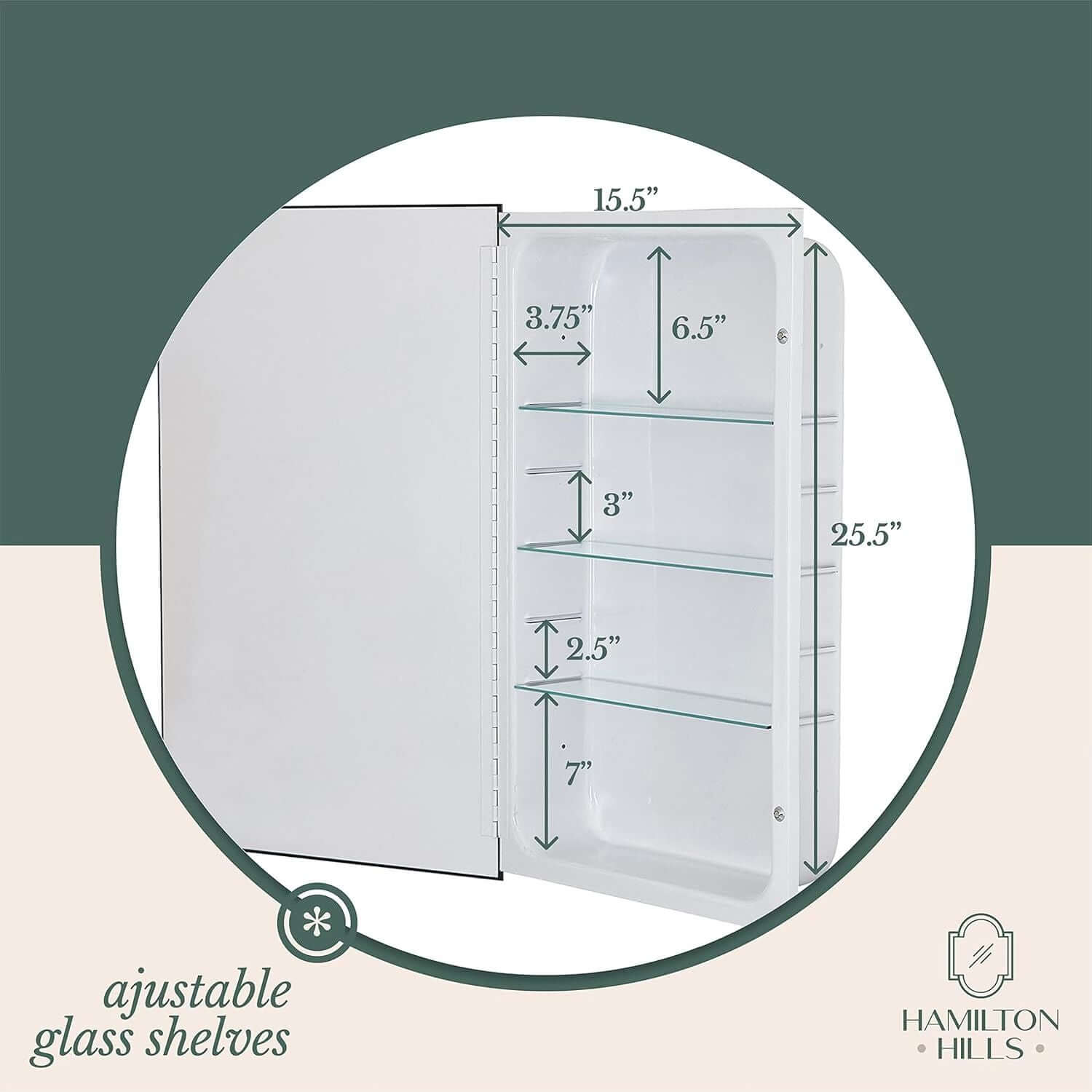 White Recessed Medicine Cabinet